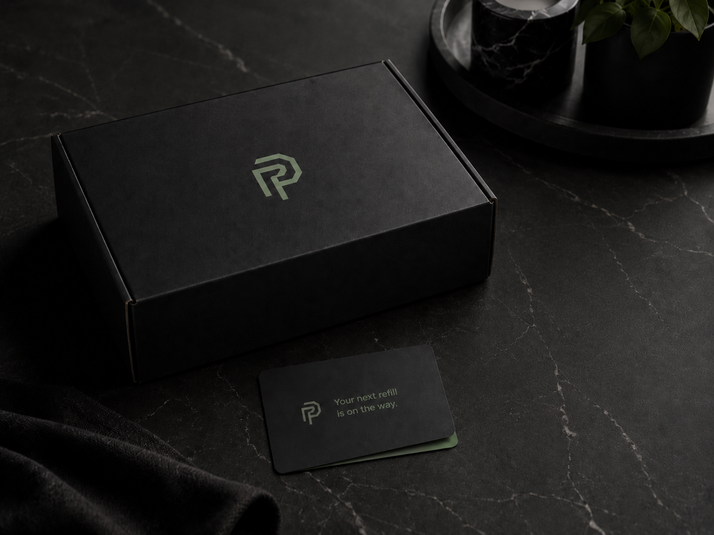 Precision Peptides packaging and refill card, representing our uncompromising care standard